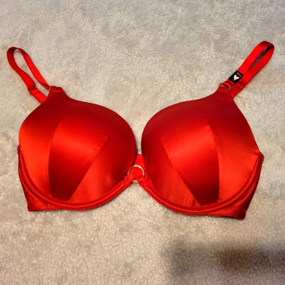 Victoria's Secret Red Satin Bra